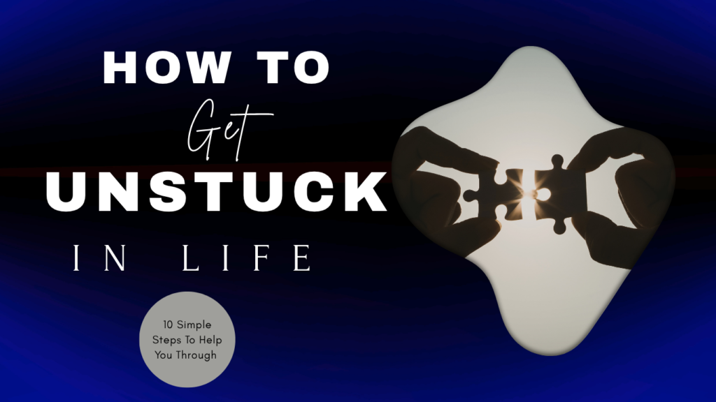 Puzzle pieces coming together with light symbolizing solutions in ‘how to get unstuck in life